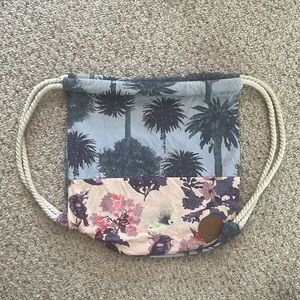 Maaji drawstring back pack- good condition stretchy material